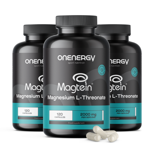 3x Magnésium L-thréonate Magtein® 2000 mg, ensemble 360 gélules