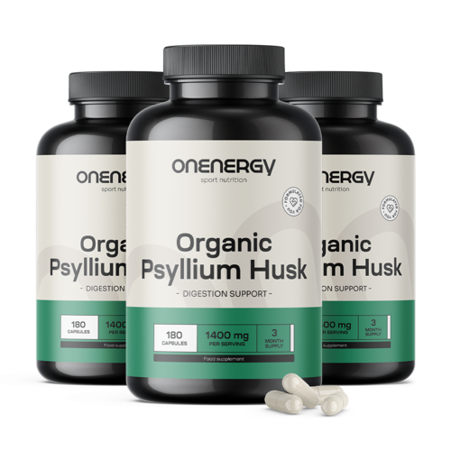 3x BIO Psyllium (Plantain des Indes) 1400 mg, ensemble 540 gélules