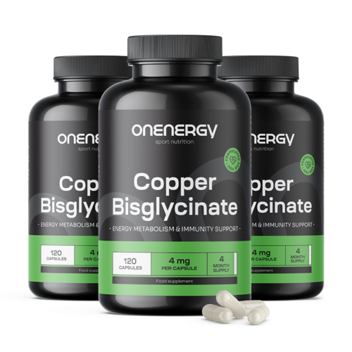 3x Bisglycinate de cuivre, ensemble 360 gélules