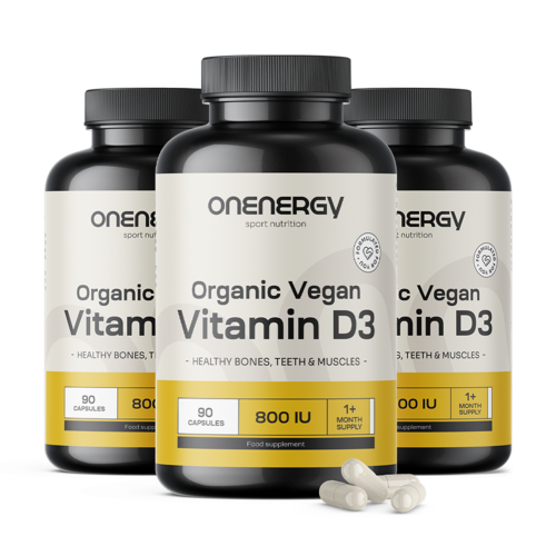 3x BIO Vitamine D3 végétalienne, ensemble 270 gélules
