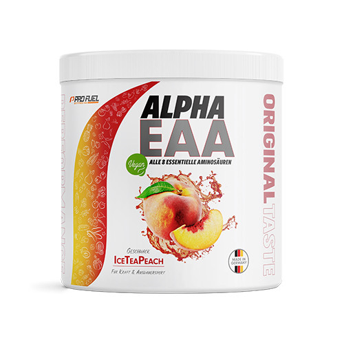 Alpha EAA végétalien - thé glacé à la pêche.