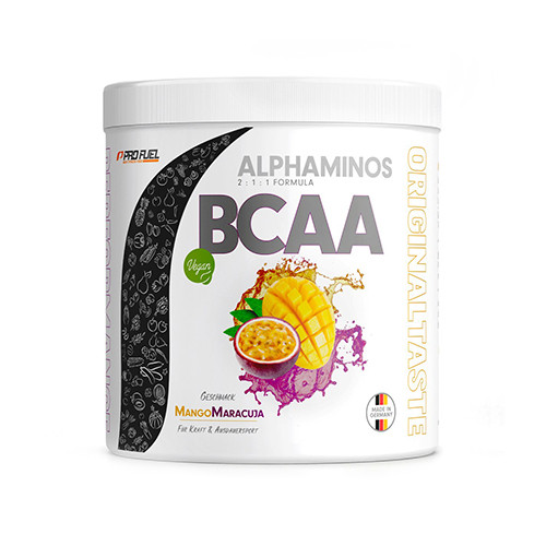 Alphaminos BCAA 2:1:1 végétalien - mangue et fruit de la passion.