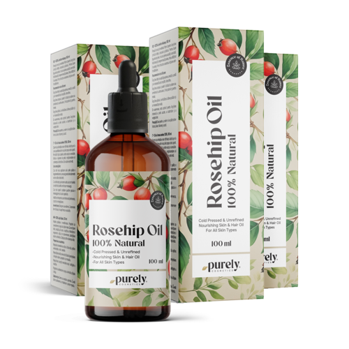 3x 100% Huile de cynorrhodon, ensemble 300 ml