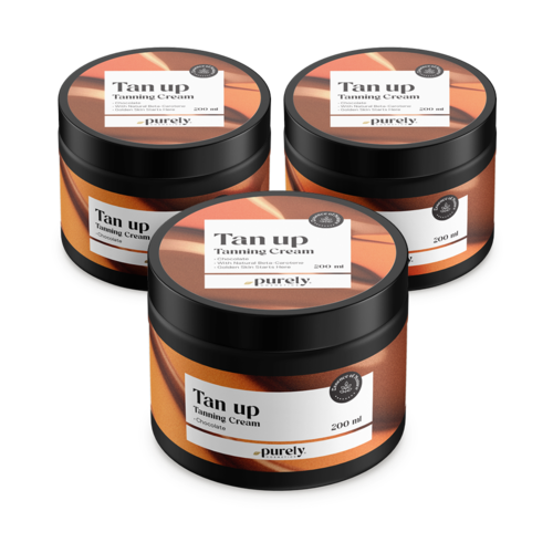 3x Tan up crème bronzante – chocolat, ensemble 600 ml