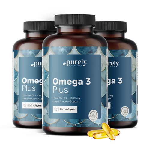 3x Oméga-3 Plus 1000 mg, ensemble 540 gélules molles
