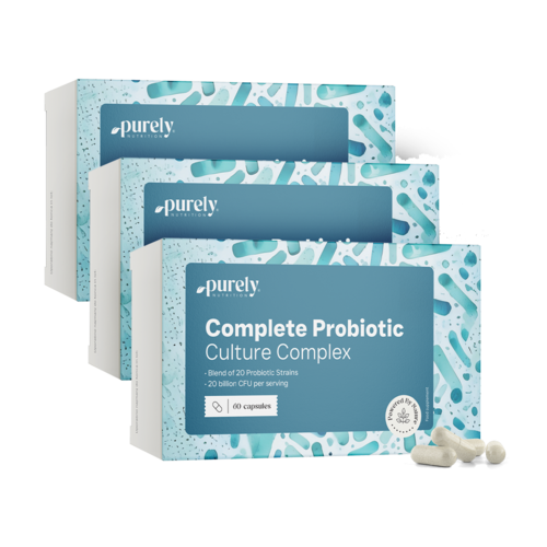 3x Complete Probiotic Culture – complexe de cultures microbiologiques, ensemble 180 gélules