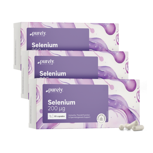 3x Sélénium 200 µg, ensemble 180 gélules