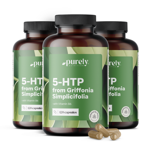 3x 5-HTP 150 mg - Griffonia Simplicifolia, ensemble 360 gélules
