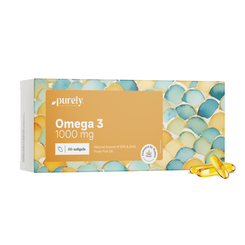 Oméga-3 1000 mg - à base d'huile de poisson, 60 gélules molles