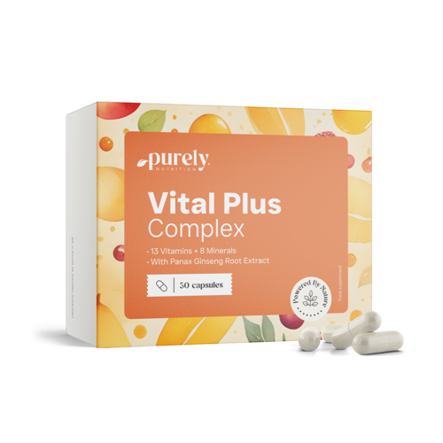 Vital Plus Complex - multivitamines et minéraux avec ginseng, 30 gélules