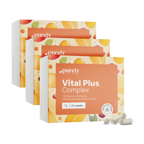 3x Vitality Complex - multivitamines et minéraux avec ginseng, ensemble 90 gélules