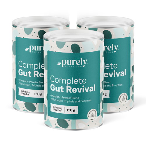 3x Complete Gut Revival – mélange prébiotique en poudre, ensemble 450 g