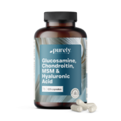 Glucosamine, chondroïtine, MSM et acide hyaluronique, 120 gélules