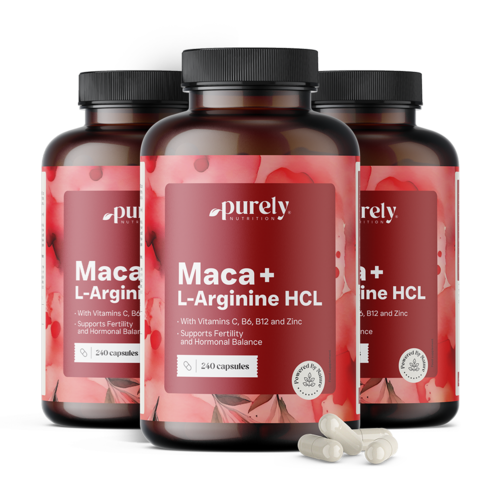 3x Maca 4000 mg + L-Arginine HCl, ensemble 720 gélules
