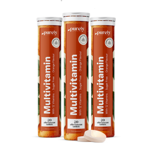 3x Multivitamines - comprimés effervescents, ensemble 60 comprimés effervescents