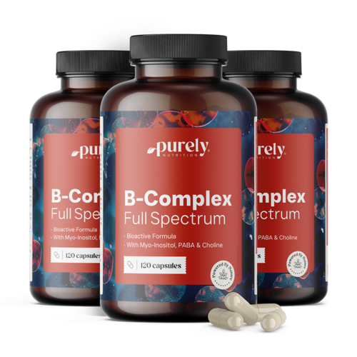 3x Complexe B – tout le spectre des vitamines B, ensemble 360 gélules