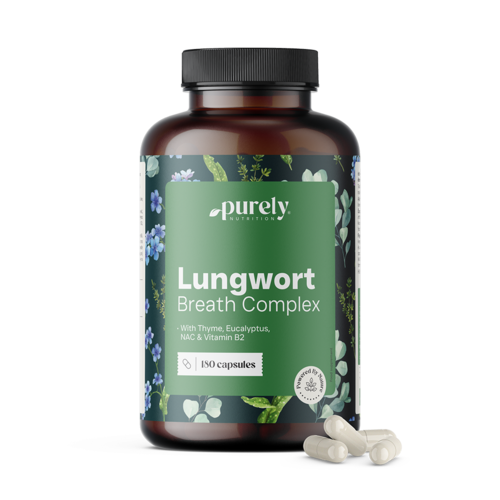 Lungwort Breath Complex – pulmonaire avec thym et eucalyptus, 180 gélules
