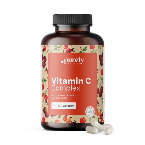 Vitamine C Complexe – à base d’acérola, cynorrhodon et camu camu, 180 gélules