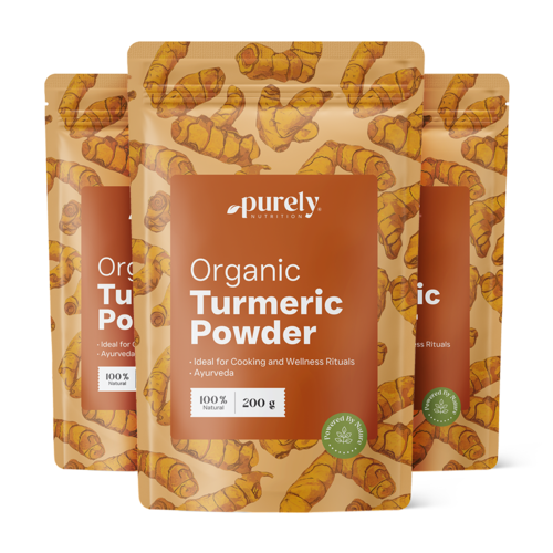 3x Curcuma BIO en poudre, ensemble 600 g