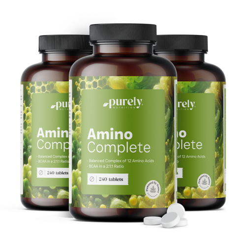 3x Amino Complete – complexe équilibré de 12 acides aminés, ensemble 720 comprimés