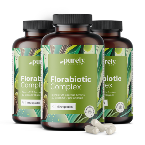 3x Florabiotic Complex – formule symbiotique contenant 30 milliards d'UFC, ensemble 180 gélules