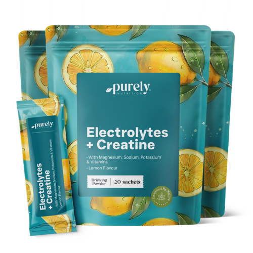 3x Électrolytes avec créatine – citron, ensemble 60 sachets