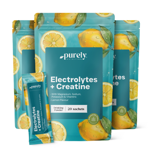 3x Électrolytes avec créatine – citron, ensemble 60 sachets