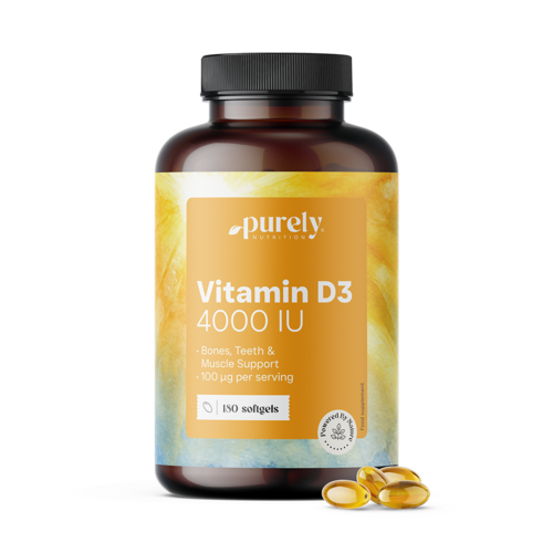 Vitamine D3 4000 UI, 180 gélules molles