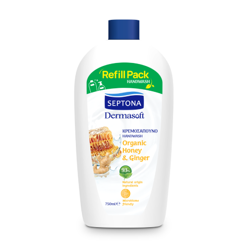 Savon mains Dermasoft - miel et gingembre
