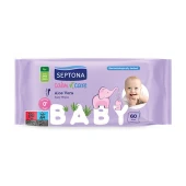 Lingettes hydratantes pour bébé à l'aloe vera, 60 lingettes 