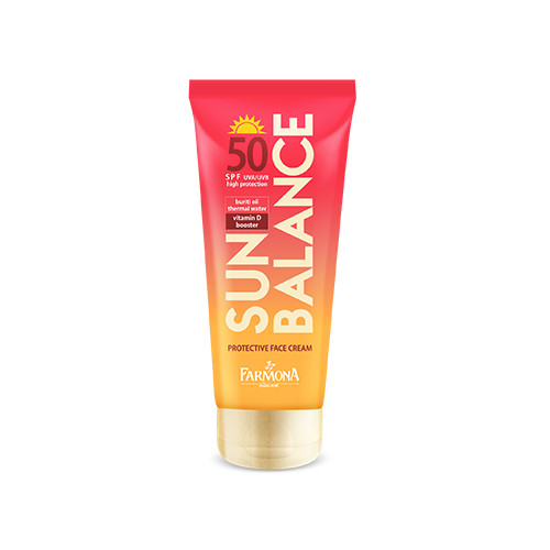 Crème solaire pour le visage.