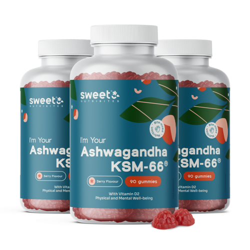 3x Ashwagandha KSM-66 300 mg, ensemble 270 gummies