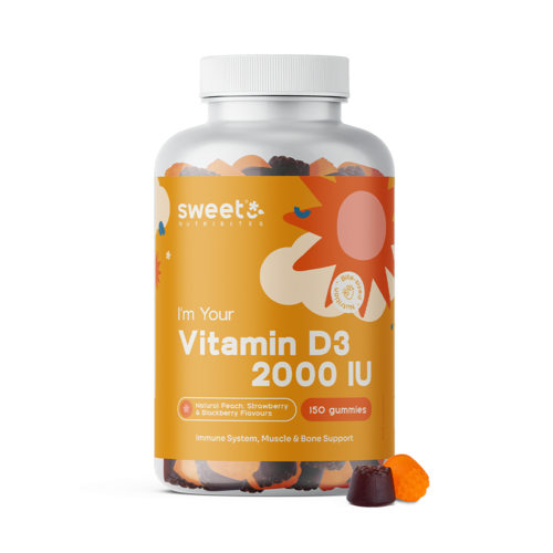 Vitamine D3 2000 u.i., 150 gummies