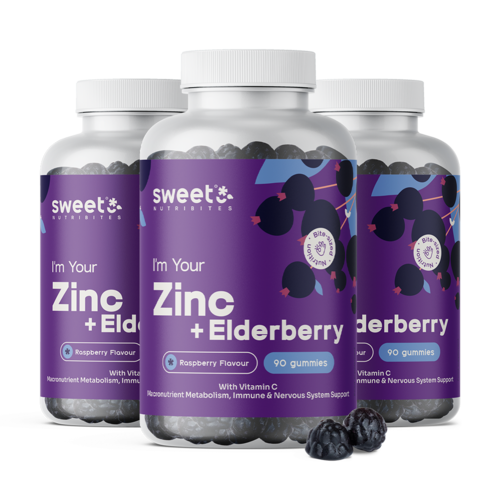 3x Zinc et fleurs de sureau, ensemble 270 gummies