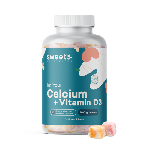 Calcium + vitamine D3, 100 gummies