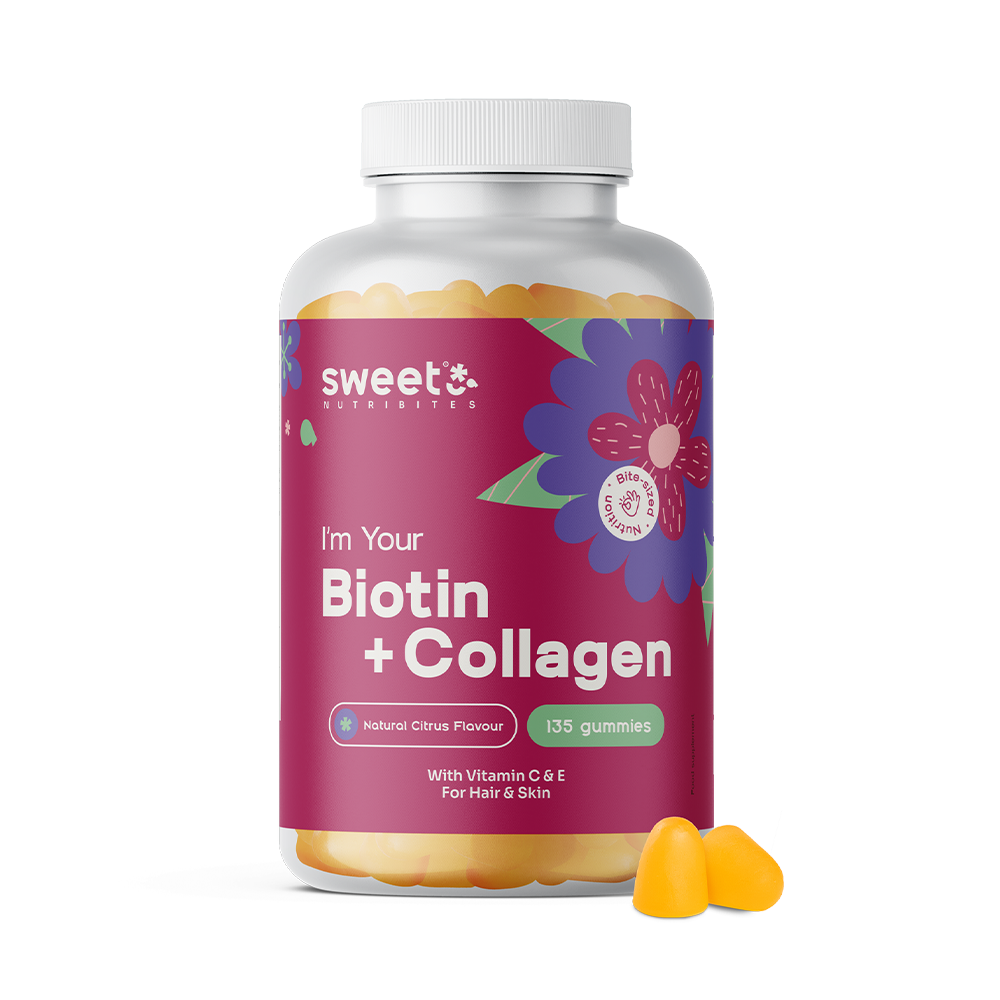 Biotine et bonbons gommeux au collagène.