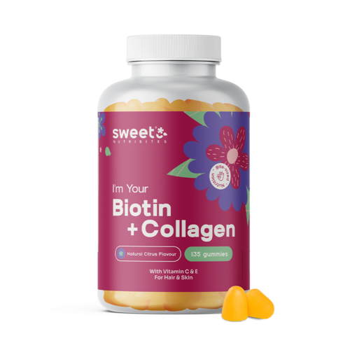 Biotine + collagène, 135 gummies