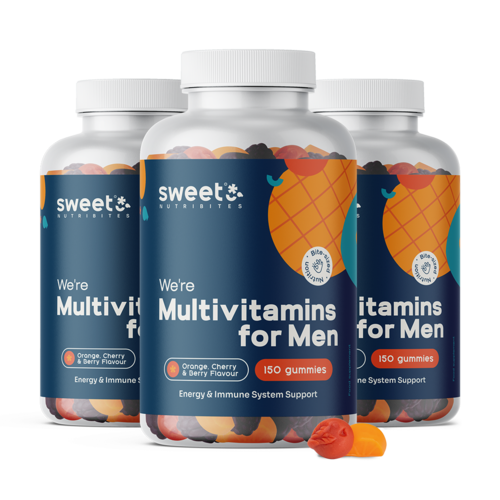 3x Multivitamines pour hommes, ensemble 450 gummies