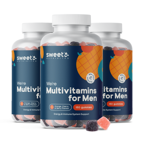 3x Multivitamines pour hommes, ensemble 450 gummies