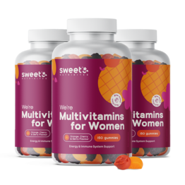 3x Multivitamines pour femmes, ensemble 450 gummies