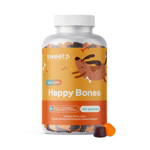 Happy Bones – gummies pour enfants avec vitamine D3, 120 gummies
