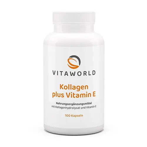 Collagène + vitamine E en capsules.