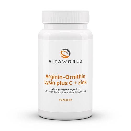 Arginine + ornithine + lysine with vitamin C and zinc.