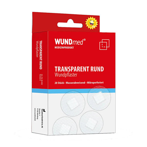 Pansements ronds, transparents, 20 pièces.