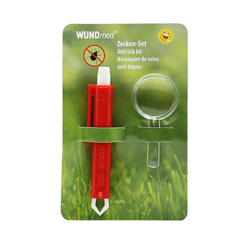 Pince à tiques avec loupe.