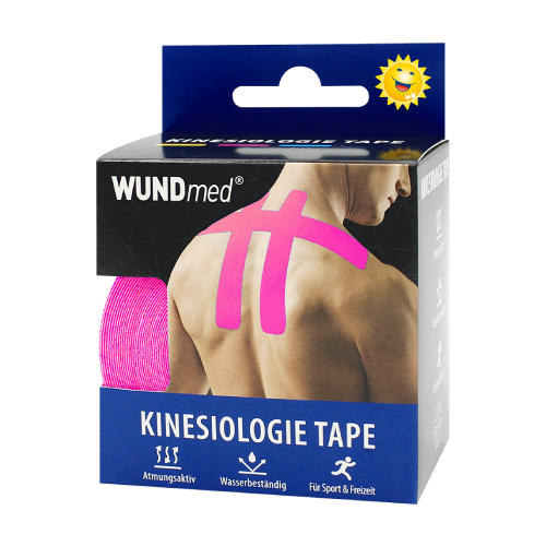 Ruban de kinésiologie, 5cm x 5m, couleur : rose.