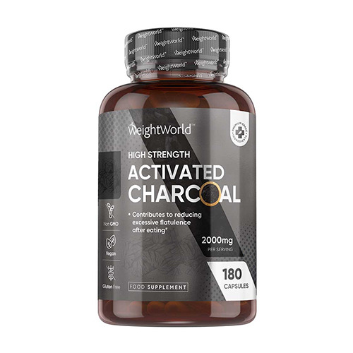 Charbon actif en capsules.