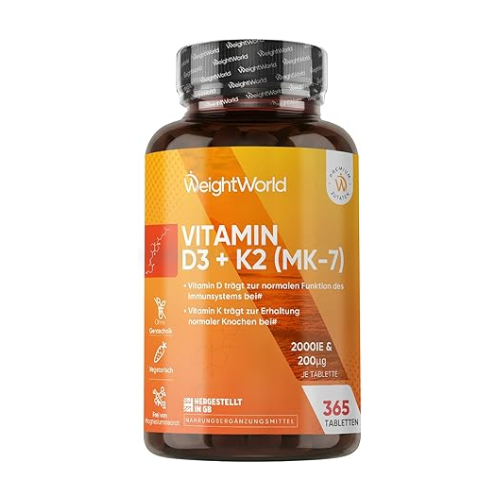 Vitamines D3 + K2, 365 comprimés